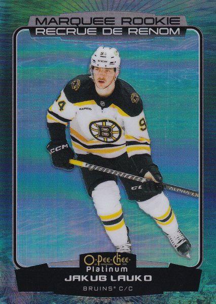 insert RC karta JAKUB LAUKO 22-23 OPC Platinum Marquee Rookie Aquamarine /149